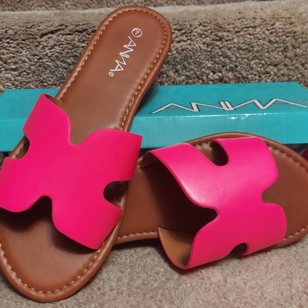 Pink H-Shape Sandals - Picture 2 of 6